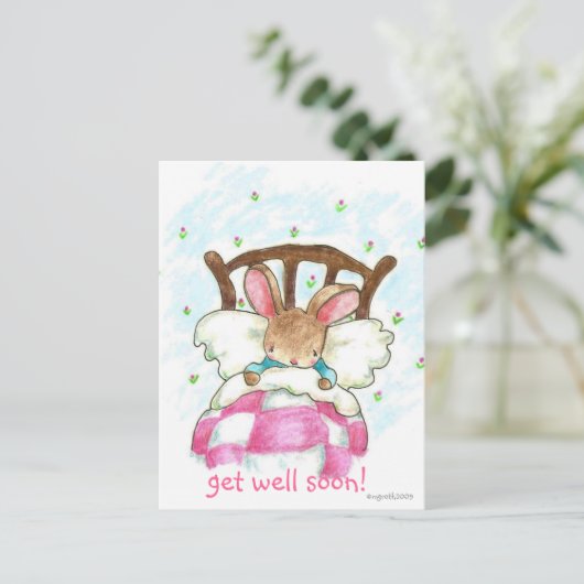 Beterschap Konijn Ansichtkaart Briefkaart (Staand voorkant)