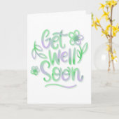 Beterschap Moderne Groene en Paarse Typografie Kaart (Gele Bloem)