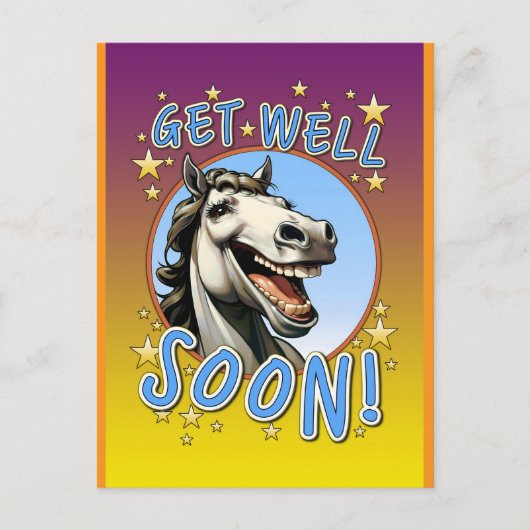 beterschap paard briefkaart (Voorkant)