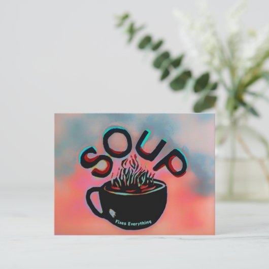 Beterschap Soep Lost Alles Op Briefkaart (Staand voorkant)