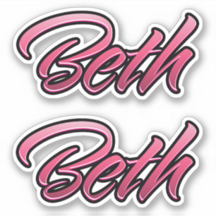 Beth faded pink Autocollants