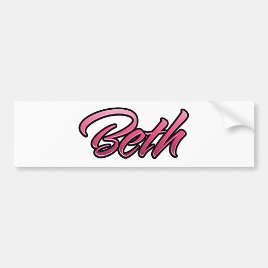 Beth-roze Aufkleber-Sticker Bumpersticker (Voorkant)
