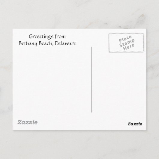 Bethany Beach, Delaware Briefkaart (Achterkant)
