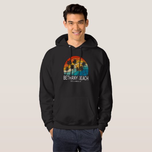 Bethany Beach Delaware Palm Tree Tropical Beach So Hoodie (Voorkant volledig)
