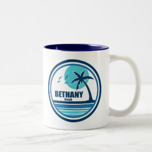 Bethany Beach Delaware Palm Tree Vogels Tweekleurige Koffiemok