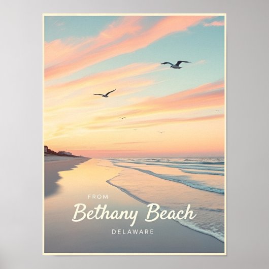 Bethany Beach, Delaware – Stille Strandgezichten Poster (Voorkant)
