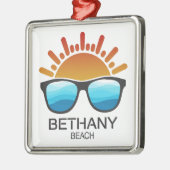 Bethany Beach Delaware Zonnebril Metalen Ornament (Links)