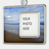 Bethany Beach I Verzilverd Kader Ornament (Links)