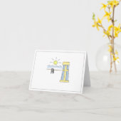 Bethany Beach Lifeguard Shack Carte de voeux (Fleur jaune)