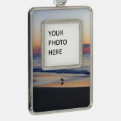 Bethany Beach Sunrise I Verzilverd Kader Ornament (Rechts)