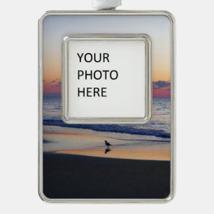 Bethany Beach Sunrise I Verzilverd Kader Ornament