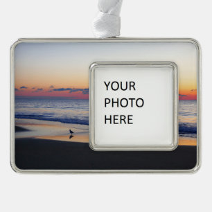Bethany Beach Sunrise I Verzilverd Kader Ornament