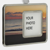 Bethany Beach Sunrise II Verzilverd Kader Ornament (Rechts)