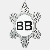 Bethany Beach Tin Sneeuwvlok Ornament (Rechts)