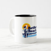 Bethany Beach. Tweekleurige Koffiemok (Voorkant links)