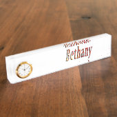 Bethany Girls Name Logo Naambordje (Zijkant)