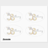 Bethany ou votre nom commençant par B étiquette (Feuille)