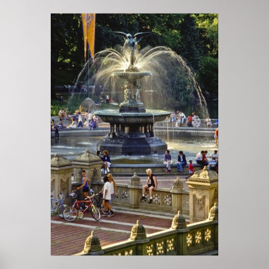 Bethesda Fountain NYC - Poster (Voorkant)