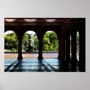 Bethesda Terrace in New York Central Park Foto Poster