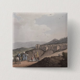 Bethlehem in Palestina, Uitzicht van het hoofddeel Vierkante Button 5,1 Cm