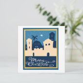 Bethlehem Kerstmis Feestdagenkaart (Staand voorkant)