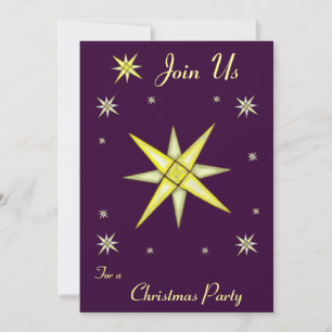 Bethlehem Night Shining Stars Invitation