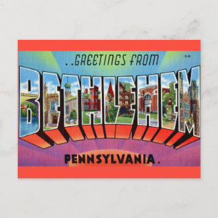 Bethlehem PA ansichtkaart Briefkaart