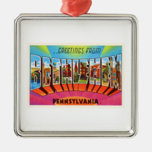 Bethlehem Pennsylvania PA Vintage Travel Souvenir Metalen Ornament