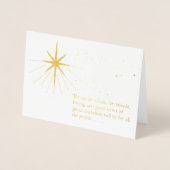 Bethlehem Star Christmas Gold Foil Kaart (Voorkant)