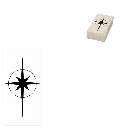 Bethlehem Star Kerst Rubber Art Stamp Rubberstempel (Gestempeld)