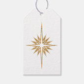 Bethlehem Star Nativity Scripture Christmas Cadeaulabel (Voorkant)