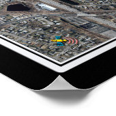 Bethpage State Park Golf Course NY Satellite Map Poster (Hoek)