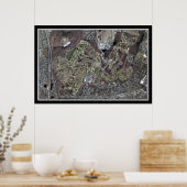Bethpage State Park Golf Course NY Satellite Map Poster (Keuken)