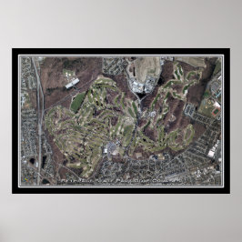 Bethpage State Park Golf Course NY Satellite Map Poster