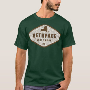 Bethpage State Park New York Tree Log Textuur Hout T-shirt
