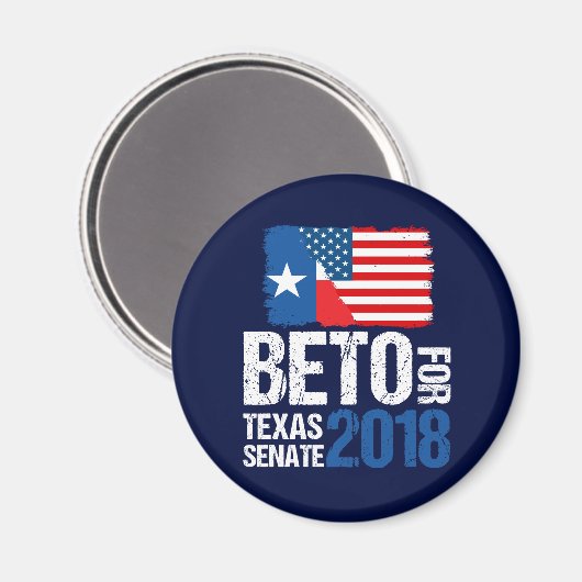 Beto O'Rourke for Texas Senate 2018 Verkiezingen Magneet (Voorkant / Achterkant)