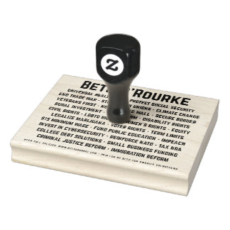 Beto O'Rourke Sleutelhangers 4in x 5in Stamp Rubberstempel