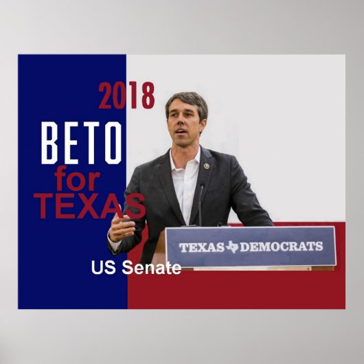 BETO O'Rourke Texas 2018 Poster (Voorkant)