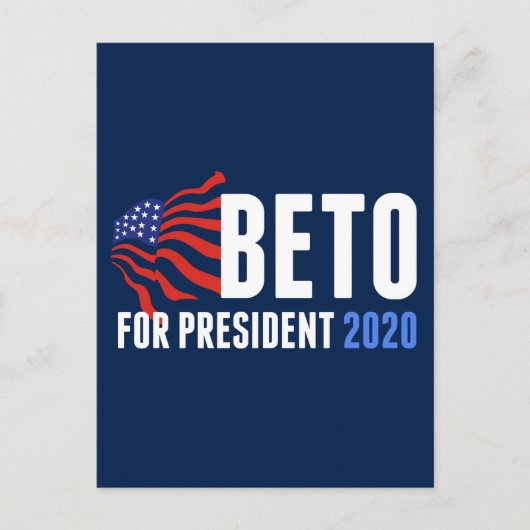 Beto O'Rourke voor President 2020 Briefkaart (Voorkant)