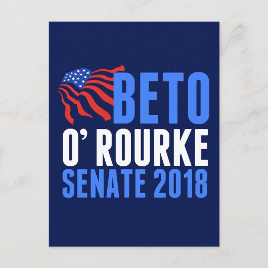 Beto O'Rourke voor Senaat 2018 Briefkaart (Voorkant)