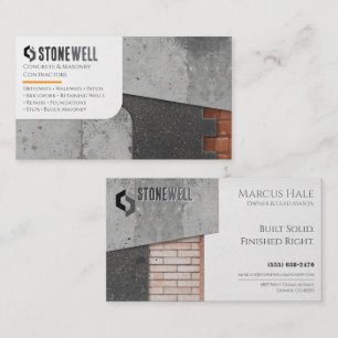 Beton Baksteen Collage Metselwerk Visitekaartje