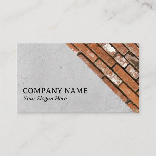Beton & bakstenen Muurbouw of Architect Visitekaartje (Voorkant)