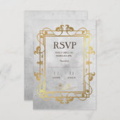 Béton et or médiéval RSVP (Devant / Derrière)