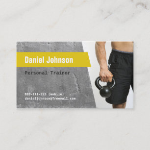 Beton Fitness Persoonlijke Trainer Foto Visitekaartje