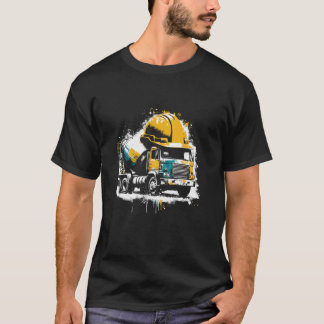 Beton Mixer Truck Vintage Cement Mixer Trucker T-shirt