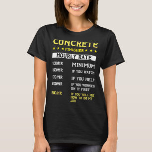 Betonafwerkmachine Cementmixertruck Bestuurder T-shirt