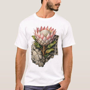 Betonbloei — Botanisch Urban Contrast ontwerp T-shirt