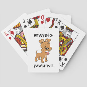 Betonende paardepuppy Funny Dog Pun Pokerkaarten