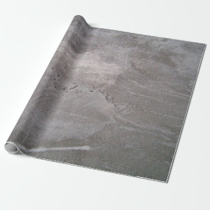 Betongrijze schuurpleister cadeaupapier
