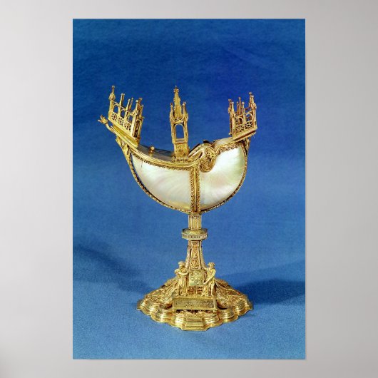 Betonhouder in de vorm van een boot poster (Voorkant)